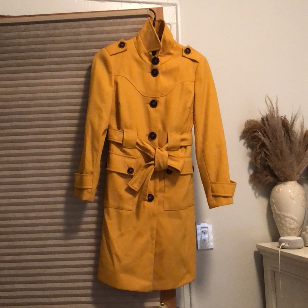 VIA BRAND buttoned trench coat